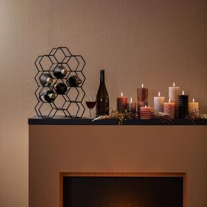Crni metalni stalak za vino za 12 boca Salbris - Light & Living