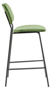 Barski stolac od zelenog baršuna 92 cm Emma - Light & Living