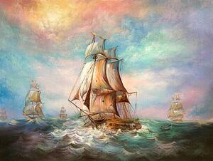 Ilustracija The Sailing Ship., IamSuperPear