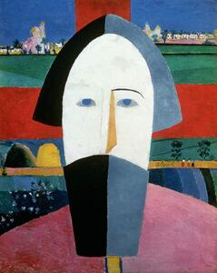 Malevich, Kazimir Severinovich - Reprodukcija umjetnosti The Head of a Peasant, (30 x 40 cm)
