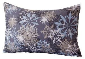Jastučnica od mikrovlakana SNOWFLAKE 50x70 cm, modro-siva