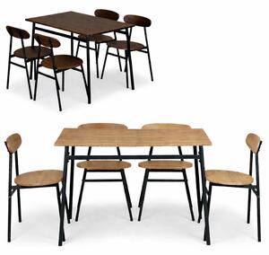 Blagovaonski set - stol + 4 stolice OSLO Smeđa