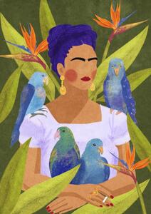 Ilustracija Frida and birds, Raissa Oltmanns