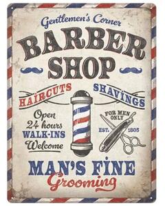 Metalni znak Barber Shop