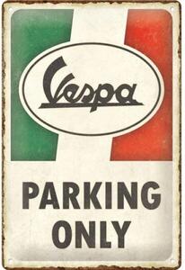 Metalni znak Vespa - Parking Only Italian