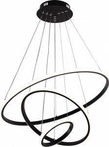 LED visilica CCT 78W crna s mogućnošću prigušivanja + daljinski upravljač