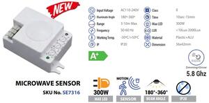 MIKROVALNI SENZOR POKRETA IP20 180°/360°