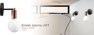 Zidna svjetiljka Metalna ružičasta zlatna 392205