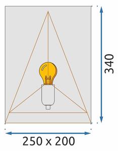 Zidna svjetiljka, staklena kugla Gold App1095-1W Black