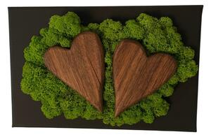 Slika mahovina sa srcima 20 x 30 cm