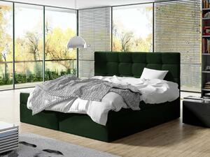 Bračni krevet Boxspring Kennedy (160x200) (ekokoža Soft 011 (crna))