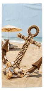 Brzosušeći plažni ručnik ANTIC ANCHOR šareni 70 x 140 cm, 100% mikrovlakana