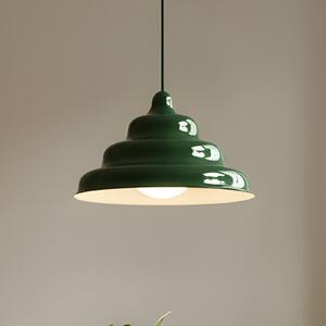 ALDEX Viseća lampa Fala, zelena, Ø 23 cm, staklo, prigušiva, Zelena, Dnevni boravak/blagovaonica, Metal