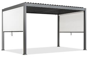 Samostojeća terasa pergola Lagos 3x4 s bočnim roletama, 3 m duga Garden Point antracit - bijela