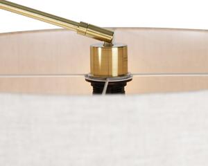 Podna lampa zlatna sa sjenilom svijetlo siva 50 cm podesiva - Editor