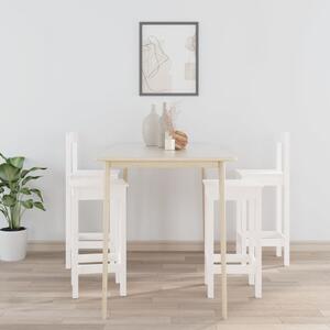 VidaXL 4-dijelni set barskih stolica bijeli od masivne borovine