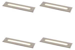 Set od 4 moderne podne svjetiljke čelik 30 cm uklj. LED IP65 - Eline