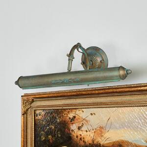 Lindby svjetiljka za slike Kalea, 46 cm, 2 žarulje, zelena, E14, prigušiva, Bronca / stari mesing, Dnevni boravak/blagovaonica, Metal