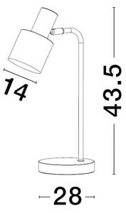 PAZ STOLNA LAMPA E14 /IP20/ZLATNA & CRNA NL9050161