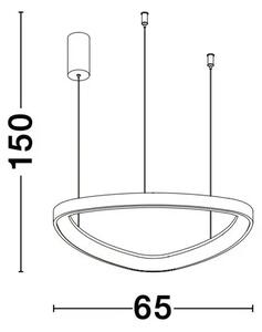 ESTEVA VISILICA LED 47W/3000K/3340lm/DIMM/IP20/SMEĐA NL9053553