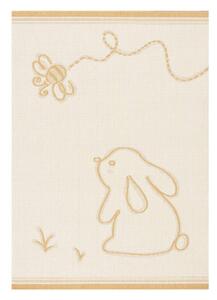 Žuto-bež antialergijski dječji tepih 170x120 cm Rabbit and Bee - Yellow Tipi