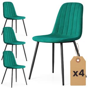 Set blagovaonskih stolica (4 kom.) Lumbo (tamnozelena)