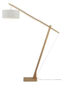 Podna svjetiljka sa svijetlobež sjenilom i Good & Mojo Montblanc konstrukcijom od bambusa