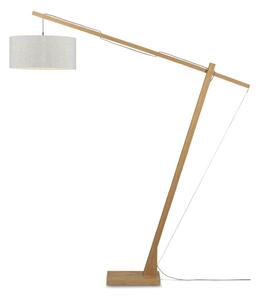 Podna svjetiljka sa svijetlobež sjenilom i Good & Mojo Montblanc konstrukcijom od bambusa
