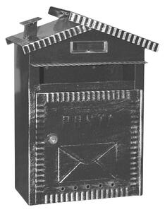 Zidni poštanski sandučić Deco (D x Š x V: 265 x 140 x 355 mm, Crna, Plemeniti čelik)