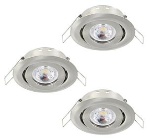 Eglo Set okruglih ugradbenih LED svjetiljki (4,2 W, Ø x V: 7,7 x 2,3 cm, Topla bijela)