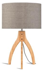 Stolna lampa s bež sjenilom i Good & Mojo Annapurna konstrukcijom od bambusa