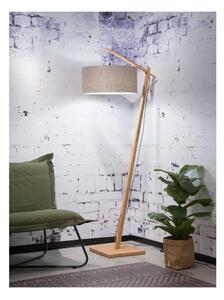 Podna svjetiljka s bež sjenilom i Good & Mojo Andes konstrukcijom od bambusa