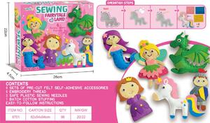 Kreativni set za šivanje figurica Princeza šareni