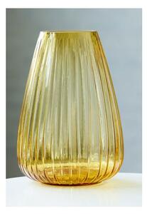 Žuta staklena vaza Bitz Kusintha, visina 22 cm