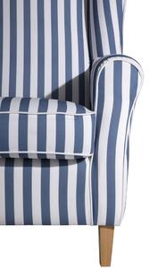 Plavo-bijela prugasta fotelja Max Winzer Lorris