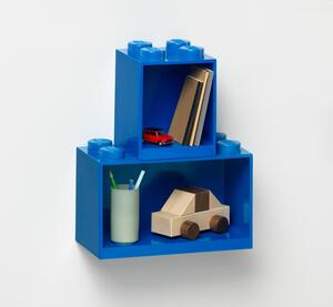 Set od 2 dječje plave zidne police LEGO® Brick