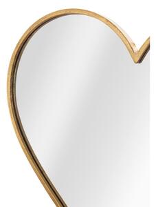 Zidno ogledalo s okvirom u zlatnoj boji Mauro Ferretti Glam Heart