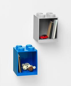 Dječja plava zidna polica LEGO® Brick 4