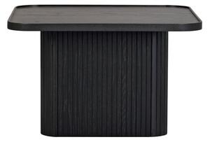 Pomoćni crni stol od hrastovine Rowico Sullivan, 60 x 60 cm