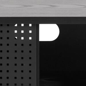 Crni TV stol u dekoru jasena 140x45 cm Angus – Actona