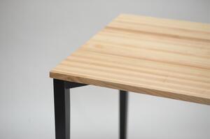 Crni blagovaonski stol Ragaba TRIVENTI, 80 x 120 cm