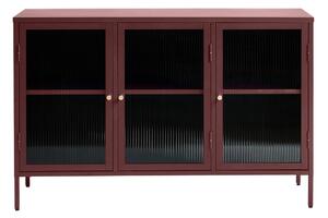 Crvena metalna vitrina 132x85 cm Bronco – Unique Furniture