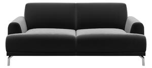 Tamnosivi baršunasti kauč MESONICA Puzo, 170 cm