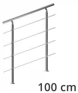 Rukohvat za stepenice od nehrđajućeg čelika s 4 prečke dĺžka 100 cm