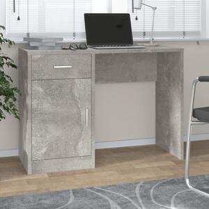 VidaXL Radni stol s ladicom i ormarićem boja betona 100x40x73cm drveni