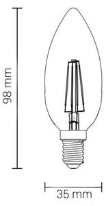 LED ŽARULJA E14 C35 4W FILAMENT - Toplo bijela