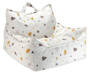 Bijela vreća za bebe od bouclé tkanine/od šenila Terrazzo Chair – Wigiwama