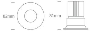 UGRADBENA SVJETILJKA LED/12W/CCT/1100lm/38°/700mA IP65 BIJELA DM10112TP/W/V