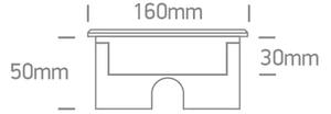 UGRADBENA PODNA LED SVJETILJKA IP67 9x1W WW 24V DC DM69076C/W