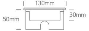 UGRADBENA PODNA LED SVJETILJKA IP67 6x1W WW 24V DC DM69076B/W